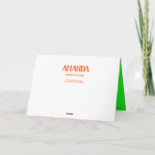 Eenvoudig en modern, lichtgroen en Oranje - op maa Kaart (Achterkant)