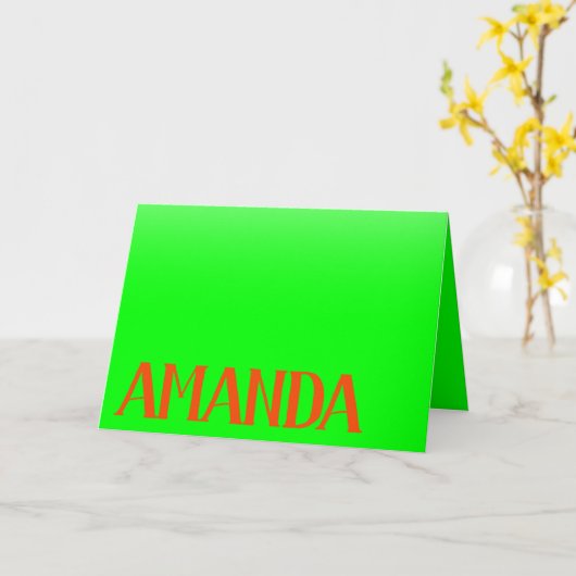 Eenvoudig en modern, lichtgroen en Oranje - op maa Kaart (Gele Bloem)