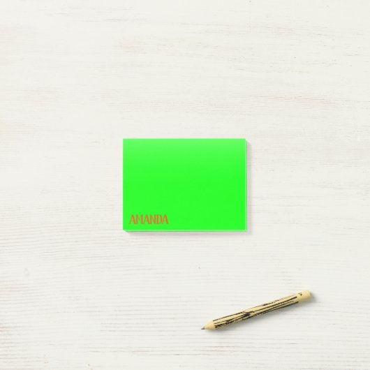 Eenvoudig en modern, lichtgroen en Oranje - op maa Post-it® Notes (Op bureau)