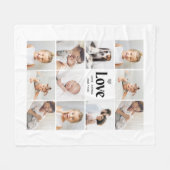Eenvoudig en modern | Liefde fotocollage Fleece Deken (Voorkant (Horizontaal))
