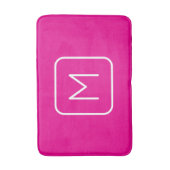 Eenvoudig en modern monogram Initiaal | Roze en wi Badmat (Voorkant Verticaal)