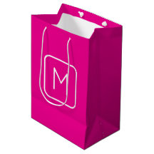 Eenvoudig en modern monogram Initiaal | Roze en wi