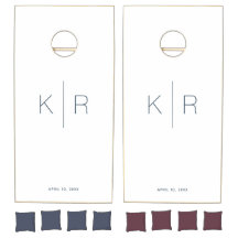 Eenvoudig en modern Monogram wit