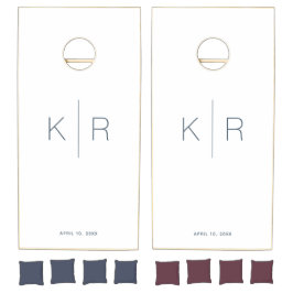 Eenvoudig en modern Monogram wit