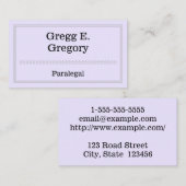 Eenvoudig en modern paralegaal Visitekaartje (Voorkant / Achterkant)