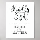 Eenvoudig en modern Poster voor gebarentaal voor b (Voorkant)