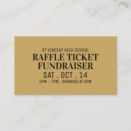 Eenvoudig en modern, Raffle Ticket Fundraiser Even (Voorkant)