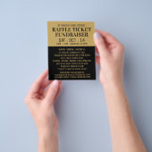 Eenvoudig en modern, Raffle Ticket Fundraiser Even Flyer (Hand)