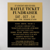 Eenvoudig en modern, Raffle Ticket Fundraiser Even Poster (Voorkant)