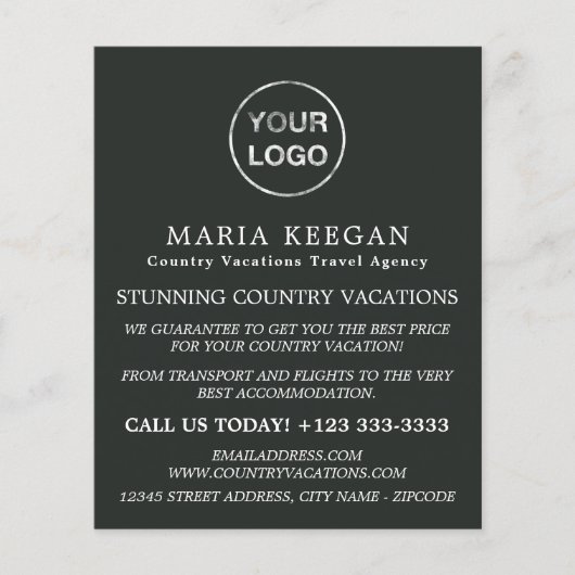 Eenvoudig en modern reisbureau Adverteren brochure (Voorkant)