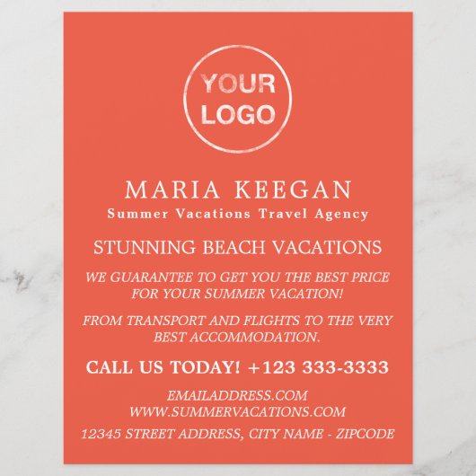 Eenvoudig en modern reisbureau Adverteren brochure (Voorkant)