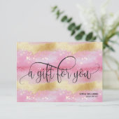 Eenvoudig en modern Roos Gold Certificate Cadeauka (Staand voorkant)