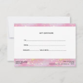 Eenvoudig en modern Roos Gold Certificate Cadeauka (Achterkant)