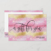 Eenvoudig en modern Roos Gold Certificate Cadeauka (Voorkant / Achterkant)