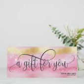 Eenvoudig en modern Roos Gold Certificate Cadeauka (Staand voorkant)