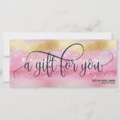 Eenvoudig en modern Roos Gold Certificate Cadeauka (Voorkant)