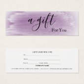 Eenvoudig en modern Roze Spa Business Cadeaucertif Mini Visitekaartjes (Voorkant /achterkant)