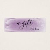 Eenvoudig en modern Roze Spa Business Cadeaucertif Mini Visitekaartjes (Voorkant)