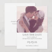 Eenvoudig en Modern sparen de Datum met Foto Kaart (Voorkant / Achterkant)