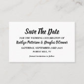 Eenvoudig en modern, sparen de Kaart van de Datum Visitekaartje (Voorkant)