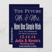 Eenvoudig en modern sparen het Briefkaart van de D (Voorkant / Achterkant)