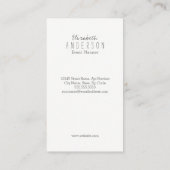 Eenvoudig en modern Visitekaartje (Achterkant)