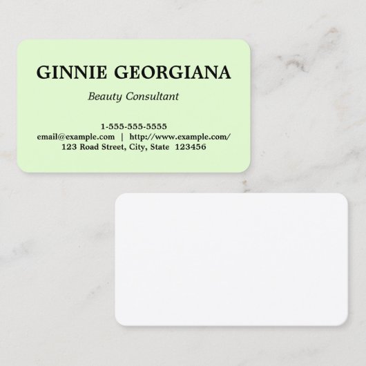 Eenvoudig en modern Visitekaartje van consultant m (Voorkant / Achterkant)