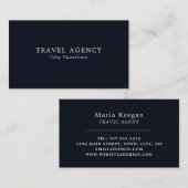 Eenvoudig en modern Visitekaartje van reisbureaus (Voorkant / Achterkant)