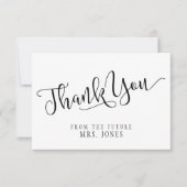 Eenvoudig en modern. Vrijgezellenfeest flat-dank Bedankkaart (Voorkant)