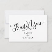 Eenvoudig en modern. Weddenschap Hartelijk dank Bedankkaart (Voorkant)