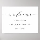 Eenvoudig en modern Welkomstteken voor bruiloft Poster (Voorkant)