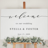Eenvoudig en modern Welkomstteken voor bruiloft Poster