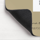 Eenvoudig en modern zwart en tan mousepad muismat (Hoek)