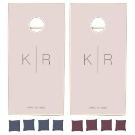 Eenvoudig en modern zwart monogram roze