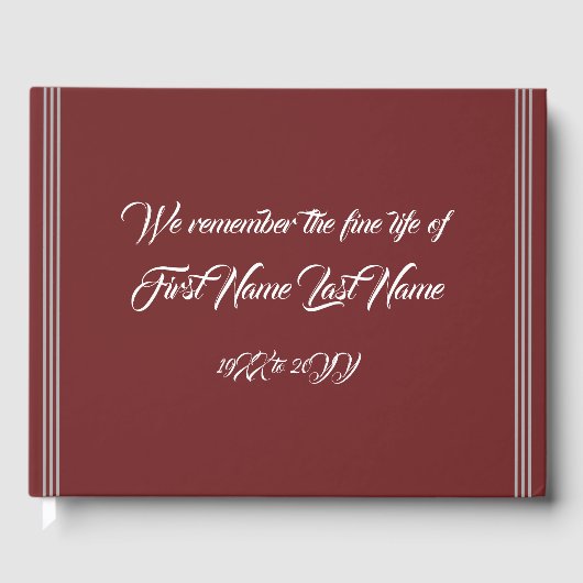 Eenvoudig en moedig handboek Wake Service Gastenboek (Voorkant)