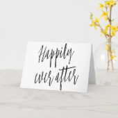 Eenvoudig en mooi 'gelukkig ooit na' bruiloft kaart (Gele Bloem)