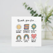 Eenvoudig en Mooie Bedankkaart (Staand voorkant)