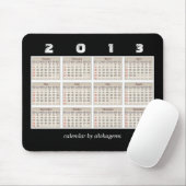 Eenvoudig en netjes kalender 2013 Mousepad Muismat (Met muis)