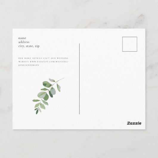 Eenvoudig en olievlek zwart huwelijk Bewaar onze d Briefkaart (Achterkant)