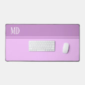 Eenvoudig en Paarse gestreepte monogram Bureaumat (Keyboard & Muis)