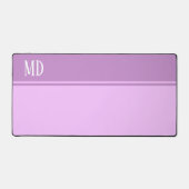 Eenvoudig en Paarse gestreepte monogram Bureaumat (Voorkant)