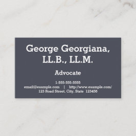 Eenvoudig en professioneel advocaat Visitekaartje