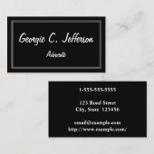 Eenvoudig en professioneel Advocate Visitekaartje (Voorkant / Achterkant)