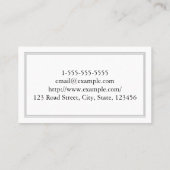 Eenvoudig en professioneel, met drieletterige rand visitekaartje (Achterkant)