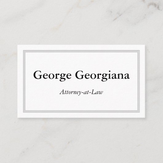 Eenvoudig en professioneel, met drieletterige rand visitekaartje (Voorkant)