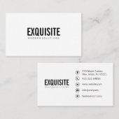 Eenvoudig en professioneel met pictogrammen visitekaartje (Voorkant / Achterkant)