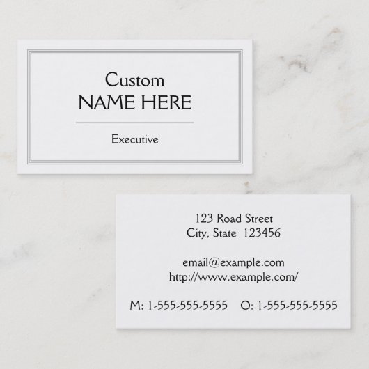 Eenvoudig en professioneel Visitekaartje (Voorkant / Achterkant)