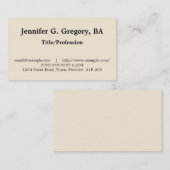 Eenvoudig en professioneel Visitekaartje (Voorkant / Achterkant)