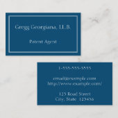 Eenvoudig en professioneel Visitekaartje octrooiag (Voorkant / Achterkant)