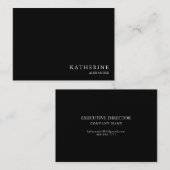 Eenvoudig en professioneel zwart visitekaartje (Voorkant / Achterkant)